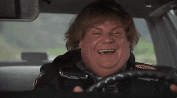 chris farley thinking GIF
