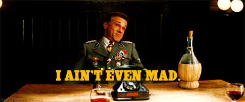 not even mad christoph waltz GIF