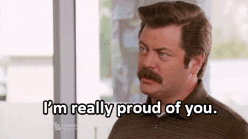 proud ron swanson GIF