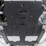 Nearly all of the underbody is covered to smooth airflow—Porsche claims that the GT3 RS achieves the identical coefficient of drag (0.34) as the GT3 despite having double the downforce. Note the exceptions in the form of the strategic NACA ducts for specific cooling needs.