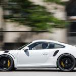 Minimizing the tire-to-wheel gap is already a Porsche strong suit, but the GT3 RS goes a step further with its monster 21-inch rear tires, where they’re tucked up inside the fender. The edges of the fenders on this car were already rolled for clearance purposes and, as seen earlier, the tires were occasionally rubbing during max-attack laps at VIR.