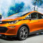 Use of aluminum for the doors, hood, liftgate, two front crossmembers, and the front suspension control arms, plus high-strength steel for the unibody, yields a claimed 3580-pound curb weight, which is key to the Bolt's range and acceleration performance.