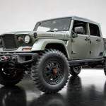 Based on the civilian-issue Jeep Gladiator pickup, the original Kaiser Jeep M715 rolled off the line at Jeep’s Toledo, Ohio, facility for only approximately two years, yet it made an enduring impression that is burned into the minds of Jeep enthusiasts everywhere. Designed initially as a rudimentary hauling vehicle for cargo and personnel, the one-and-one-quarter-ton M715 could also be outfitted for ambulance duty (M725), as a maintenance vehicle (M726), and as a chassis-cab variant (M724), which was generally fitted with a generator/welder and winch. To salute this versatile beast and other military vehicles of the same ilk, Jeep has cooked up the Crew Chief 715 concept, a Wrangler Unlimited–based off-road vehicle that is scheduled to ship out next week for the annual Easter Jeep Safari in Moab, Utah.