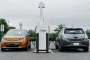 Electrify America Level 2 chargers with Chevrolet Bolt and Nissan Leaf