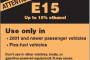 Proposed EPA E15 gasoline pump warning label for ethanol content