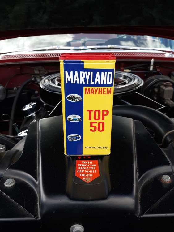 Maryland Mayhem 2025 Top 50 Award on 1960 Pontiac Ventura.jpg