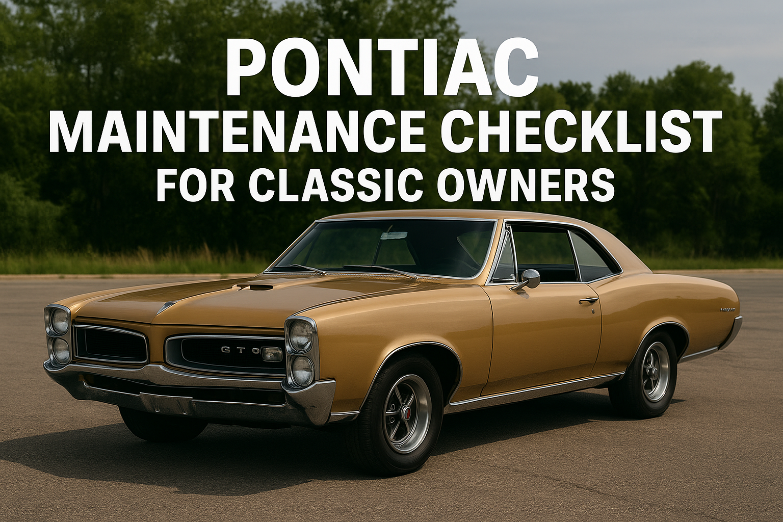 Pontiac Maintenance Checklist for Classic Owners