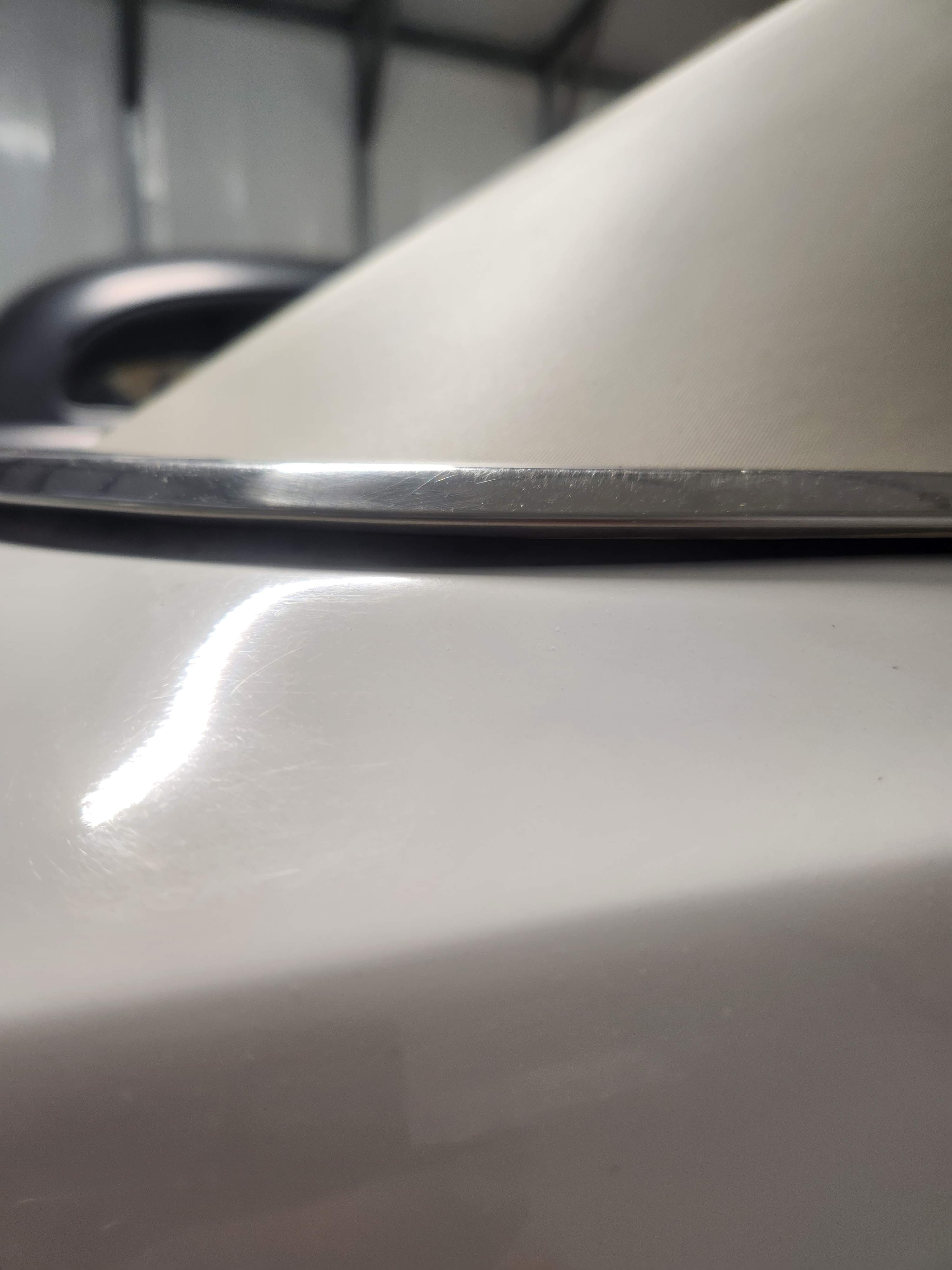 chrome trim for convertible at back near trunk